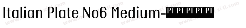 Italian Plate No6 Medium字体转换